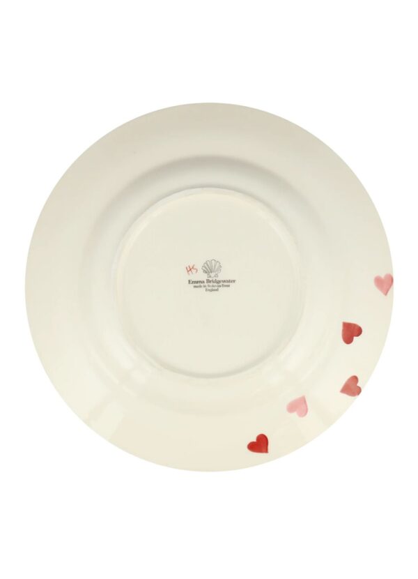 Emma Bridgewater |  Seconds Pink Hearts 10 1/2 Inch Plate - Unique Handmade & Handpainted English Earthenware British-Made Pottery Plates - Image 3