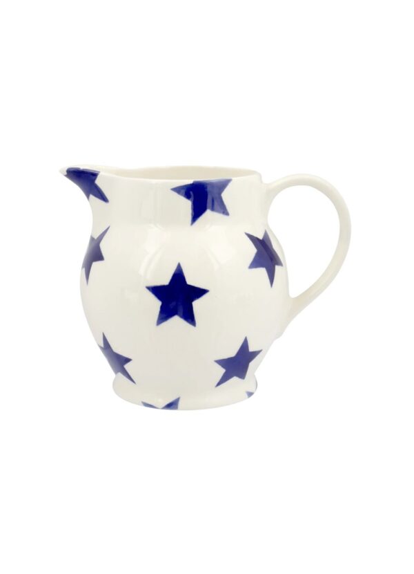 Seconds Blue Star 1/2 Pint Jug - Unique Handmade & Handpainted English Earthenware Decorative Jug  | Emma Bridgewater - Image 2