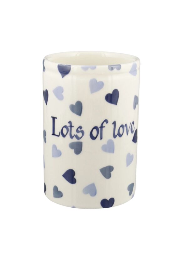 Personalised Blue Hearts Medium Vase  - Customise Your Own Pottery | Emma Bridgewater