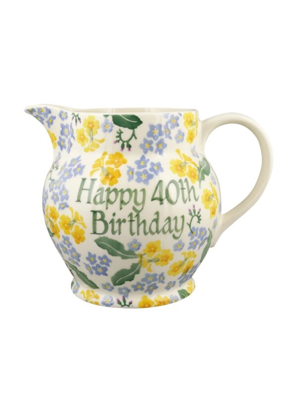 Personalised Forget Me Not & Primrose 3 Pint Jug  - Customise Your Own Pottery  | Emma Bridgewater