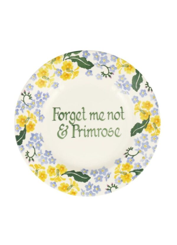 Personalised Forget Me Not & Primrose 8 1/2 Inch Plate  - Customise Your Own Pottery  | Emma Bridgewater