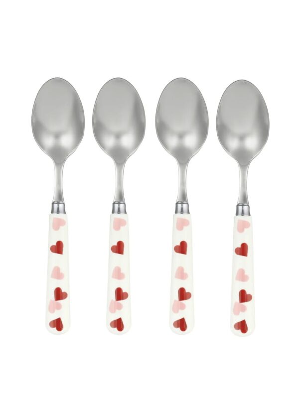 Pink Hearts Set Of 4 Spoons  | Emma Bridgewater