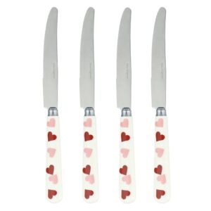 Pink Hearts Set Of 4 Knives | Emma Bridgewater