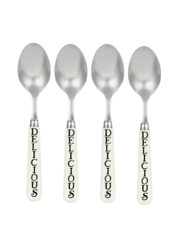 Black Toast Set Of 4 Spoons  | Emma Bridgewater