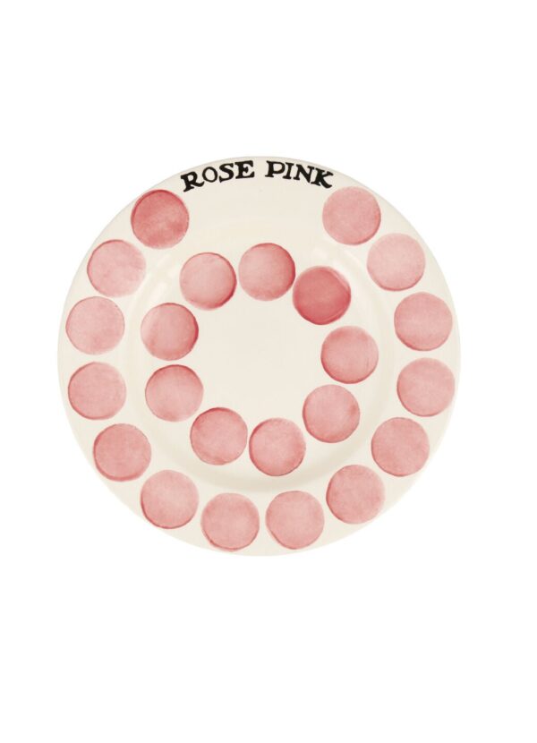 Rose Pink Colour Palette 8 1/2 Inch Plate - Unique Handmade & Handpainted English Earthenware British-Made Pottery Plates  | Emma Bridgewater - Image 2