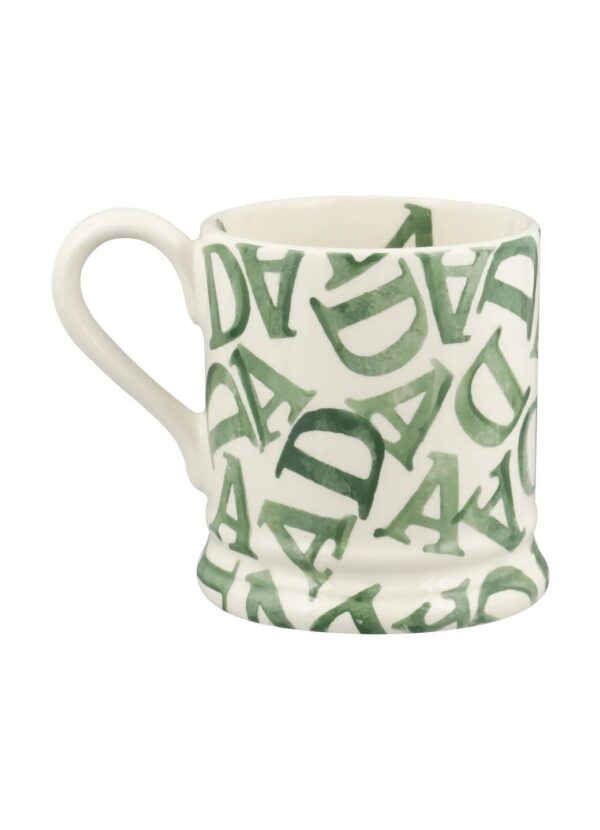 D.A.D Green 1/2 Pint Mug - Unique Handmade & Handpainted English Earthenware Tea/Coffee Mug  | Emma Bridgewater - Image 4