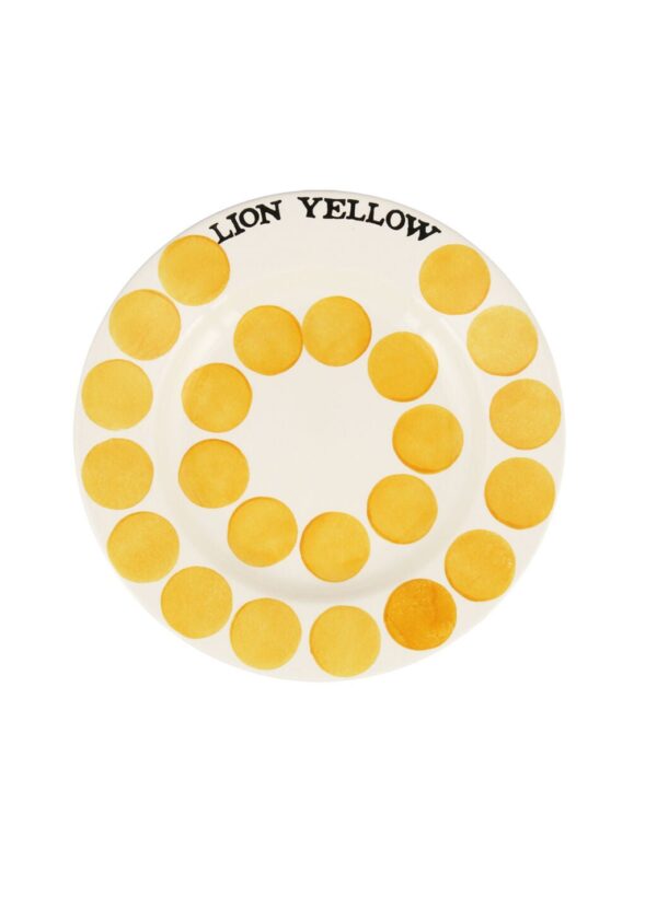 Lion Yellow Colour Palette 8 1/2 Inch Plate - Unique Handmade & Handpainted English Earthenware British-Made Pottery Plates  | Emma Bridgewater - Image 2