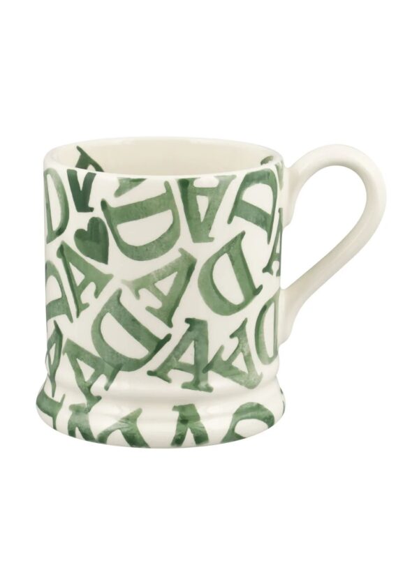 D.A.D Green 1/2 Pint Mug - Unique Handmade & Handpainted English Earthenware Tea/Coffee Mug  | Emma Bridgewater - Image 2