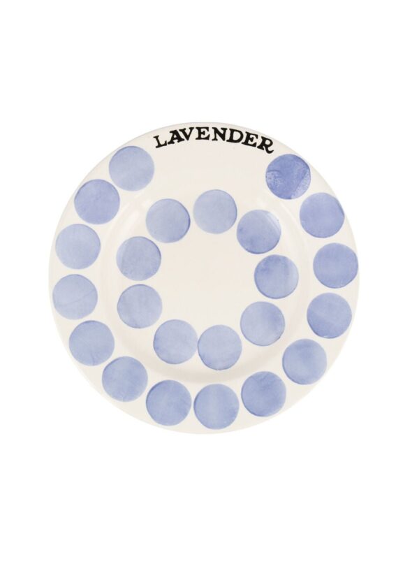 Lavender Colour Palette 8 1/2 Inch Plate - Unique Handmade & Handpainted English Earthenware British-Made Pottery Plates  | Emma Bridgewater - Image 2