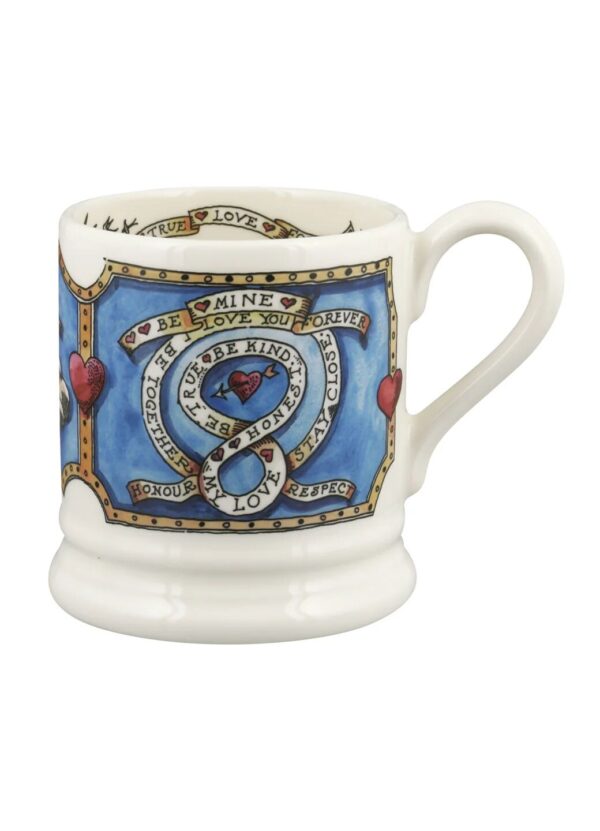 Emma Bridgewater  Seconds Valentines Mine Forever 1/2 Pint Mug - Unique Handmade & Handpainted English Earthenware Tea/Coffee Mug - Image 2