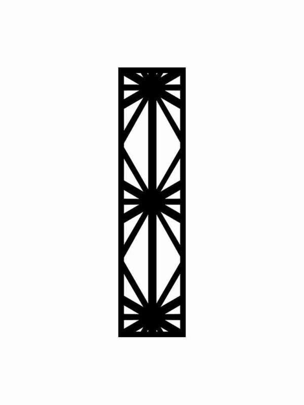 N°127 Decorative Screen 120cm x 30cm 5mm Black