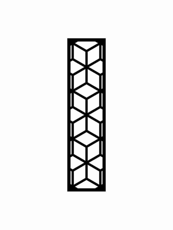 N°147 Decorative Screen 120cm x 30cm 5mm Black