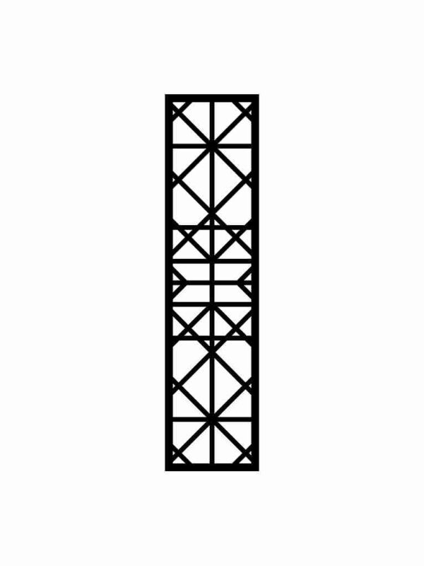 N°152 Decorative Screen 120cm x 30cm 5mm Black