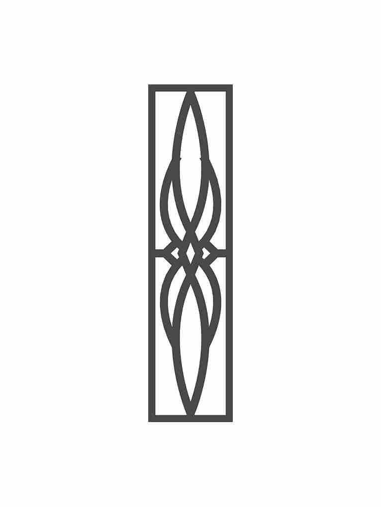 N°202 Decorative Screen 120cm x 30cm 5mm Grey
