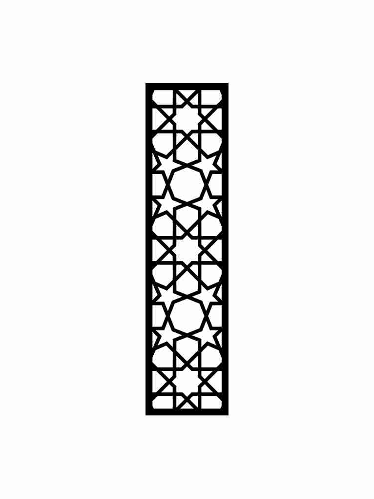 N°207 Decorative Screen 120cm x 30cm 5mm Black