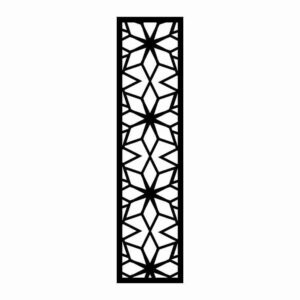 N°210 Decorative Screen 120cm x 30cm 5mm Black
