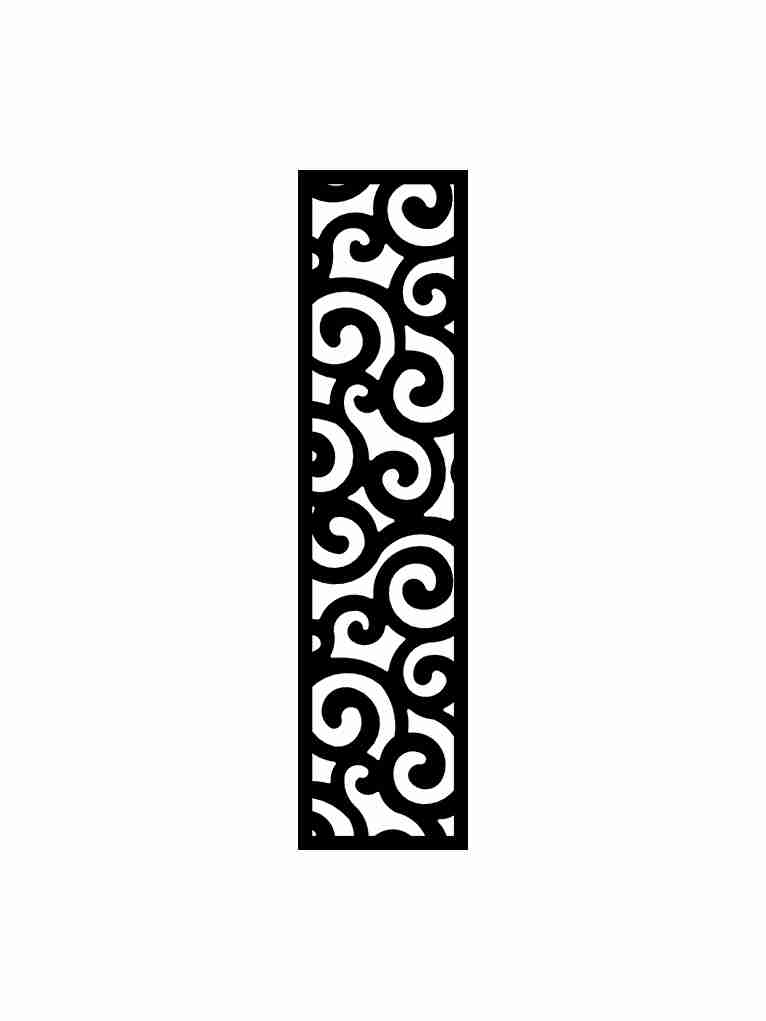 N°264 Decorative Screen 120cm x 30cm 5mm Black