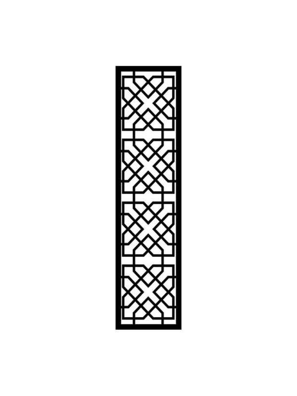 N°187 Decorative Screen 120cm x 30cm 5mm Black