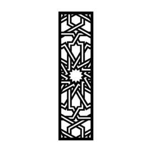 N°74 Decorative Screen 120cm x 30cm 5mm Black