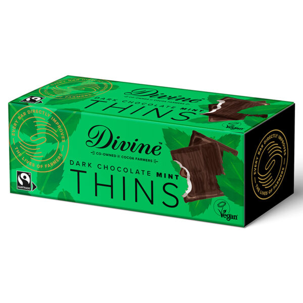 Divine Dark Chocolate Mint Thins - 200g