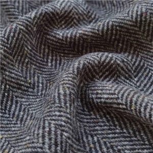 Magee 1866 Bluestack - Grey & Black Herringbone Flecked Donegal Tweed - Metre