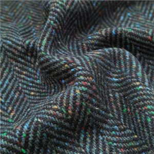 Magee 1866 Errigal - Navy Herringbone, Flecked Donegal Tweed - Metre