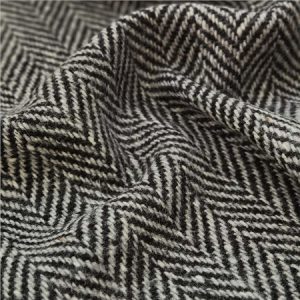 Magee 1866 Errigal - Black & Grey Herringbone Donegal Tweed - Metre