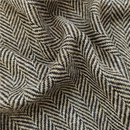 Magee 1866 Errigal - Black & Oat Herringbone Donegal Tweed - Metre