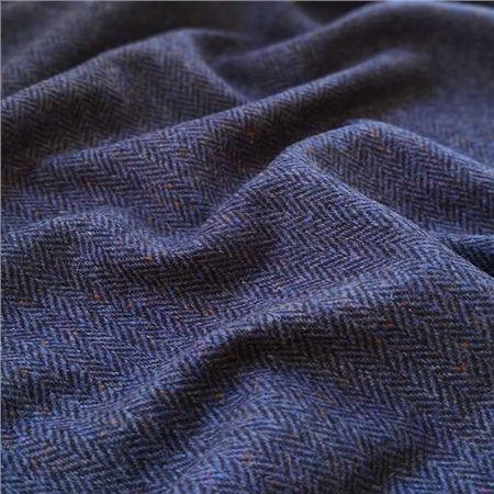 Magee 1866 Eske - Blue & Black Herringbone, Flecked Donegal Tweed - Sample