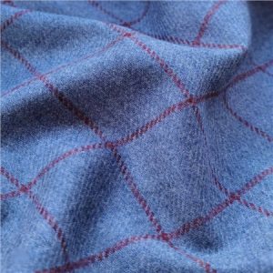 Magee 1866 Rockall - Pastel Blue & Fuchsia Windowpane Check, Donegal Tweed - Metre