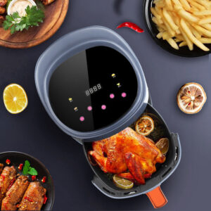 5.5L Hot Air Fryer Oven with Digital Controls for Kitchen Blue