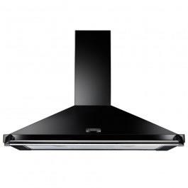 Rangemaster 63050 90cm CLASSIC Cooker Hood in Black with Chrome Rail