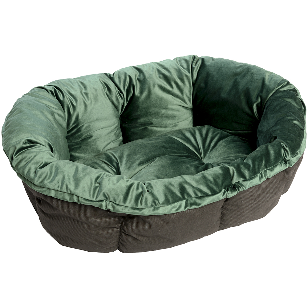 Ferplast Green Velvet Sofa Cover for Siesta Deluxe Dog Basket - Size 8: 85 x 62 x 28.5 cm (L x W x H)
