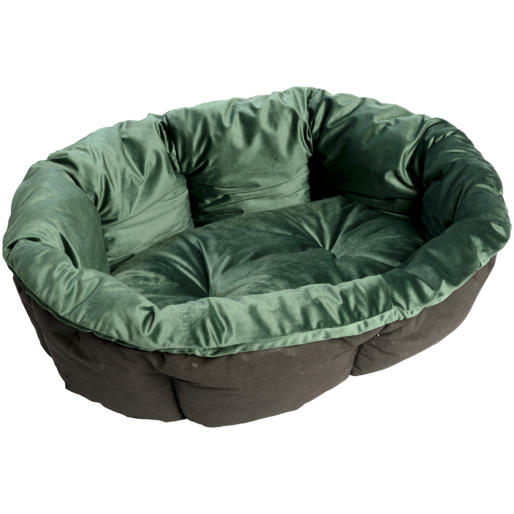 Ferplast Green Velvet Sofa Cover for Siesta Deluxe Dog Basket  - Size 10: 96 x 71 x 32 cm (L x W x H)