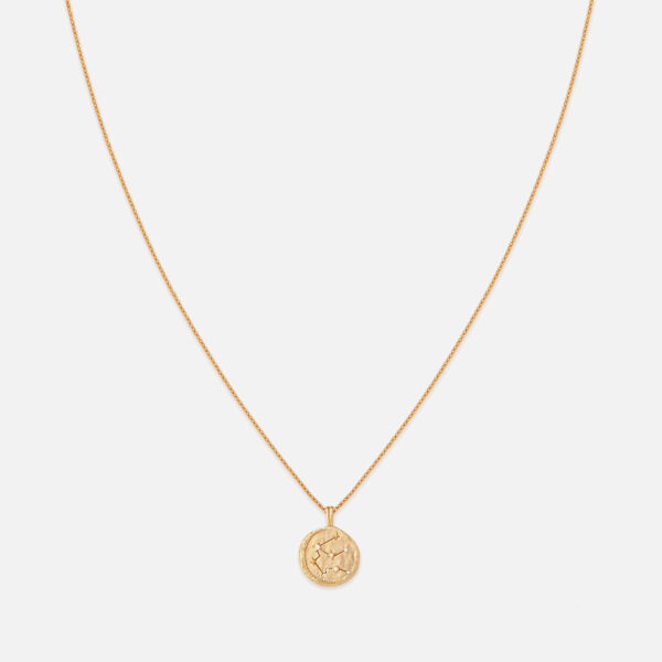 Astrid & Miyu Aquarius Zodiac 18-Karat Plated Recycled Sterling Silver Necklace