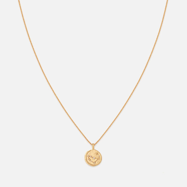 Astrid & Miyu Capricorn Zodiac 18-Karat Gold-Plated Recycled Sterling Silver Necklace