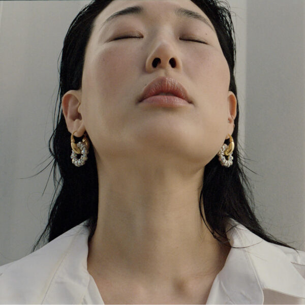 Pearl Octopuss.y Les Créoles Petites Two-Tone Hoop Earrings - Image 3