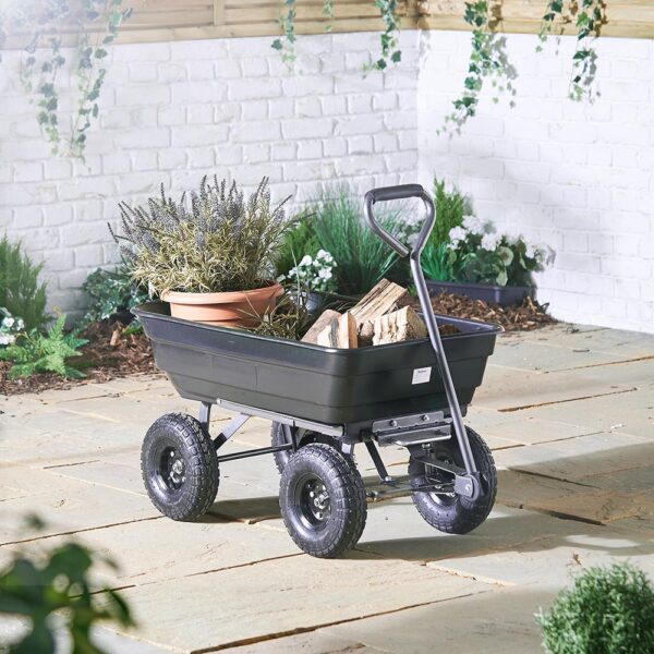 75L Garden Dump Trolley Cart - Image 3