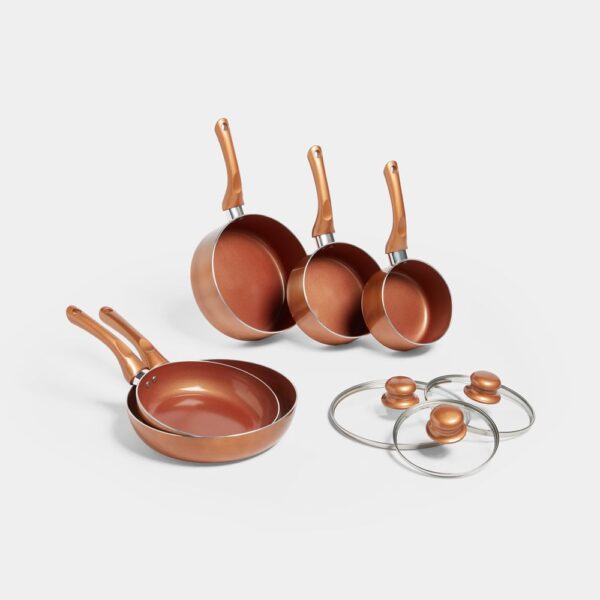 5pc Copper Effect Pan Set