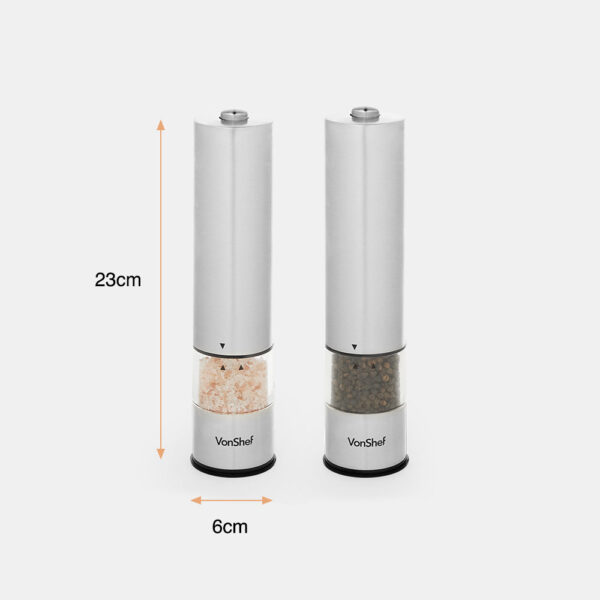 Electric Stainless Steel Salt  Pepper Mills - Image 4