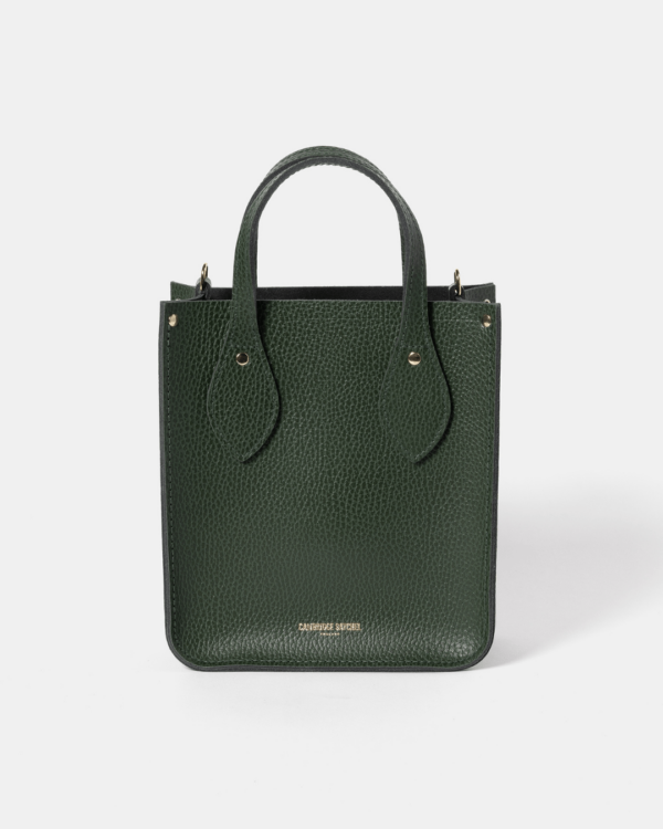 The Mini Tote - Racing Green Celtic Grain