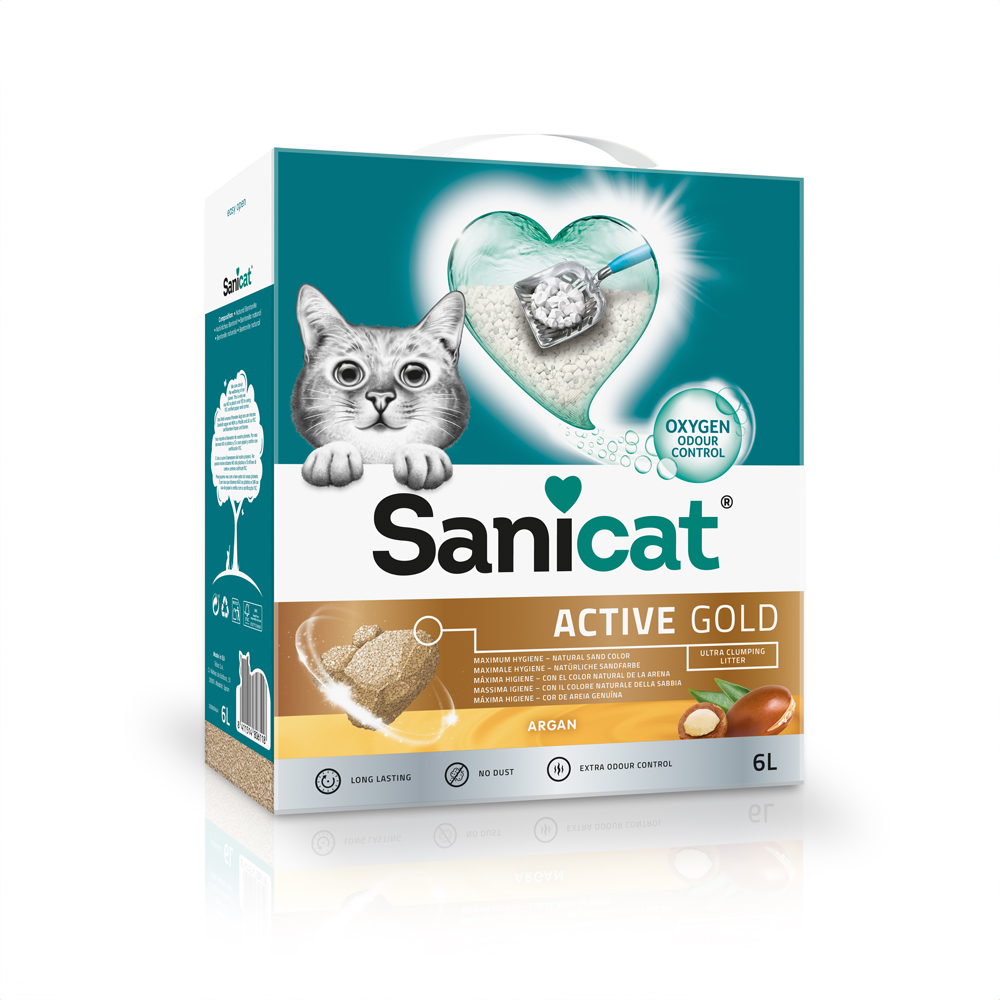 Sanicat Active Gold Clumping Cat Litter - 6l
