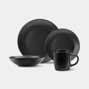 Matte Black Dinner Set - 16pc