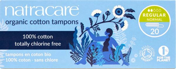 Natracare Organic Cotton Tampons - Regular - Pack of 20