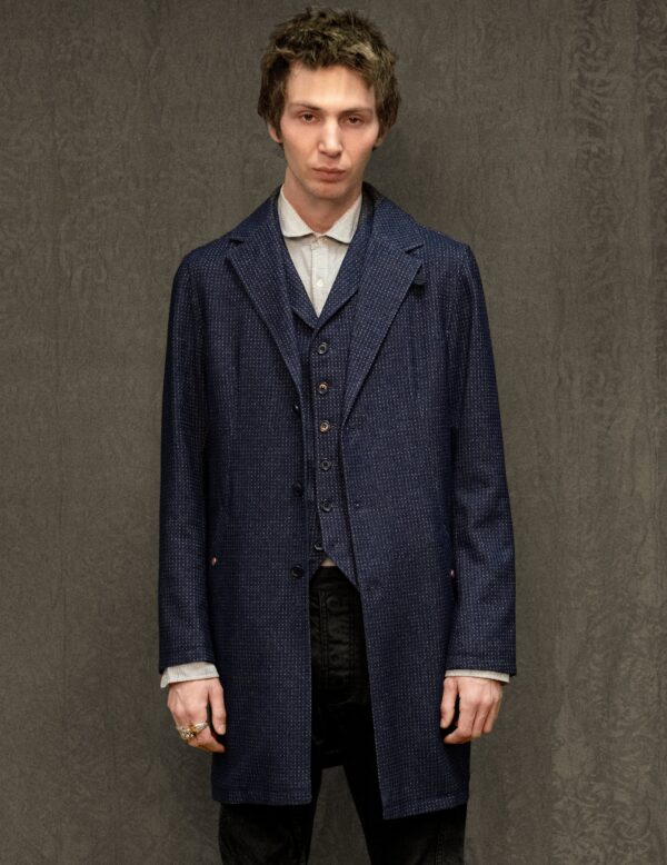 IMMORTAL Hawthorn Lightweight Microdot Woollen Frock Coat | Size: M