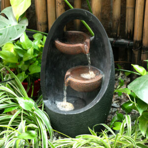 Garden Cascading Water Fountain with LED Light