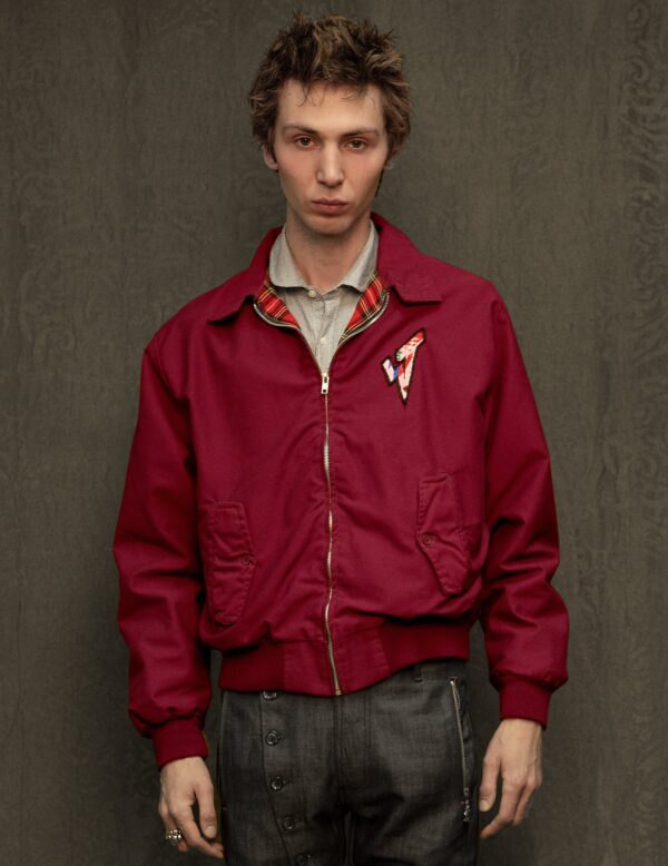 Classic Harrington Jacket in Burgundy | Size: L