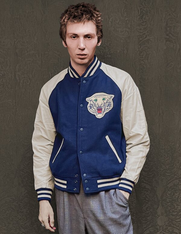 IMMORTAL Varsity Bomber Jacket - Blue | Size: M