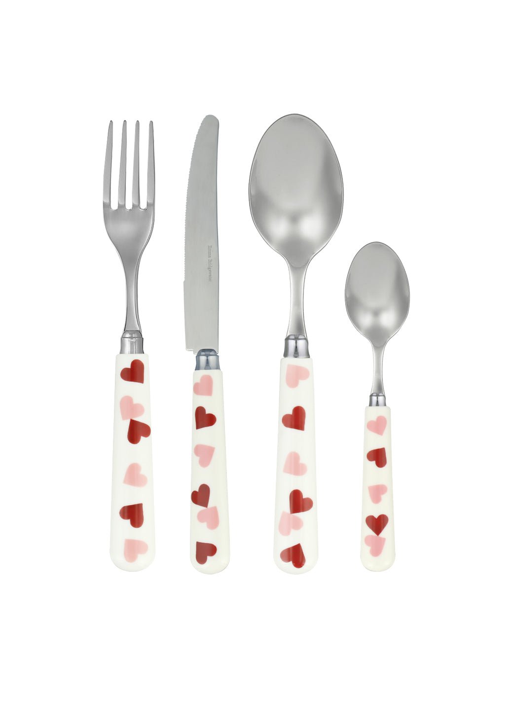Pink Hearts Set Of 16 Cutlery  | Emma Bridgewater