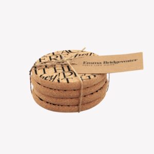 Emma Bridgewater | Black Toast Set of 4 Cork Coasters